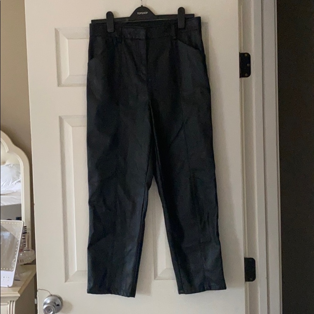 H&M Faux Leather Trousers